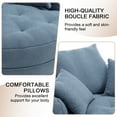 thumbnail image 2 of Villeston Amour Mid-Century Chenille Tufted Barrel Chair with Cushion and Pillows, Blue, 2 of 6