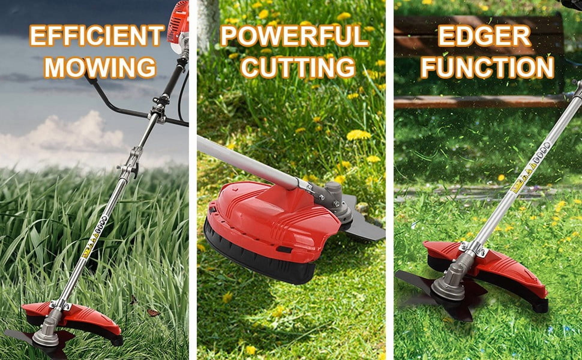 Gas Weed Eater, 52CC 2-Stroke Weed Wacker Gas Powe, 2 in 1 Multi-Functional String/Grass Trimmer, Brush Cutter for Gardening