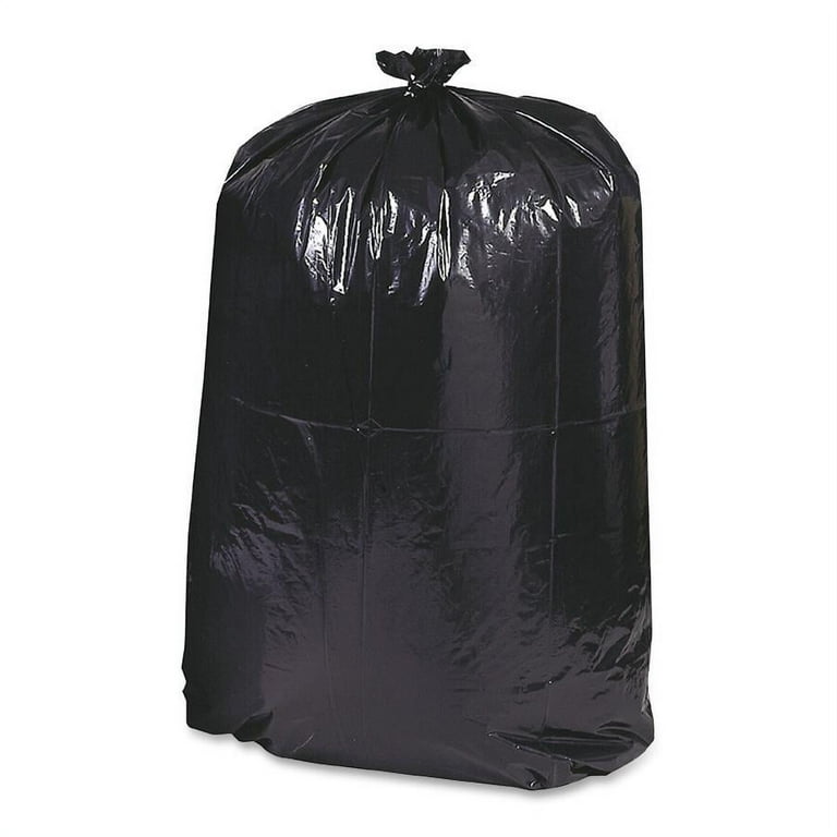 Earthsense Recycled Star Bottom Trash Bags, 55-60 gal, Black, 100-count