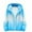 Blue, variant on UQJfacai Kids Rain Jacket Boys Girls Lightweigh Waterproof Raincoats Fashion Gradient Sun Protection Hooded Windbreaker Outerwear with Pockets