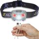 thumbnail image 5 of Linterna frontal recargable por USB, luz potente, impermeable, para pesca, equitación, ciclismo, actividades al aire libre, camping, linterna (gris), 5 of 5