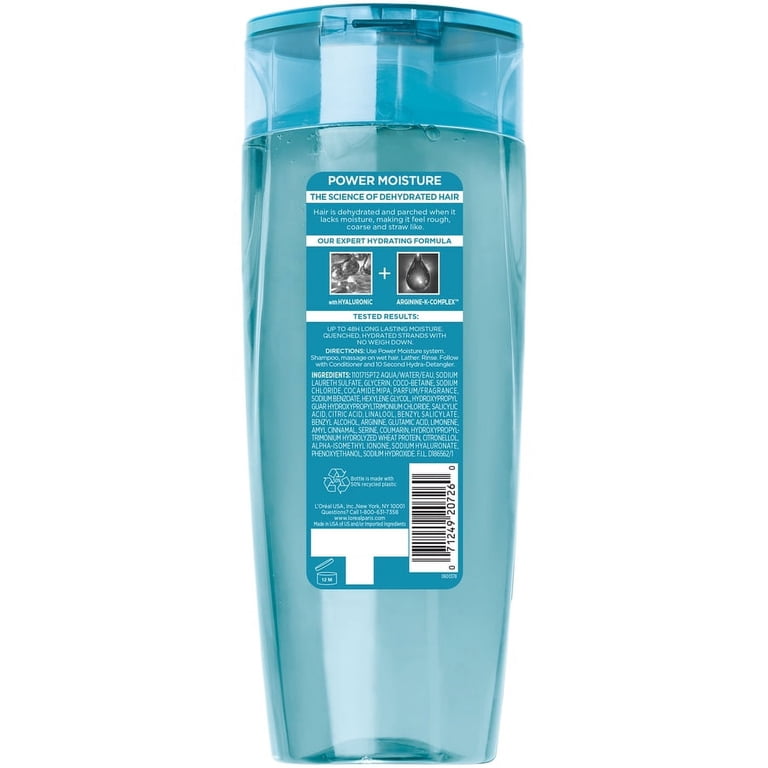 L'Oreal Paris Elvive Advanced Haircare Power Moisture Hydrating Shampoo,  12.6 fl oz, for Normal to Dry Hair - Walmart.com