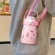 thumbnail image 4 of Sonducket Taza de agua con correa y pajita para mujer, taza a prueba de fugas de gran capacidad, de acero inoxidable, para viajes al aire libre, tazas para Kits de desorden para acampar Rosa Sonducket OD014862-02, 4 of 6