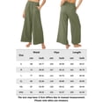 thumbnail image 2 of Pantalón De Pierna Ancha Pantalones de mujer Cintura elástica Mujer Estilo casual Traje diario (Verde militar XXL) Ygjytge para Mujer ejercito verde T L, 2 of 7