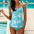 thumbnail image 2 of Wamejoo Womens Blouson Tankini Top No Bottom Loose Fit Swim Top Modest Tank Top (Light Blue, M), 2 of 6