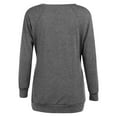 thumbnail image 5 of IROINNID Discount Women's Fall Tops Long Sleeve Oversized Base Shirts Solid Workout Pullover Casual Basic V-Neck Loose Fit Tops with Pocket,Gray, 5 of 5