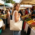 thumbnail image 6 of Woven Tote Bag with Cotton Rope Handles Large Capacity Foldable for Women Summer Beach Vacation Daily Use, 6 of 6