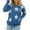 Blue, variant on Womens Pullover Sweaters Women Long Sleeve Sweater Casual Elegant Round Neck Star Pattern Plus Size Knit Sweater Top