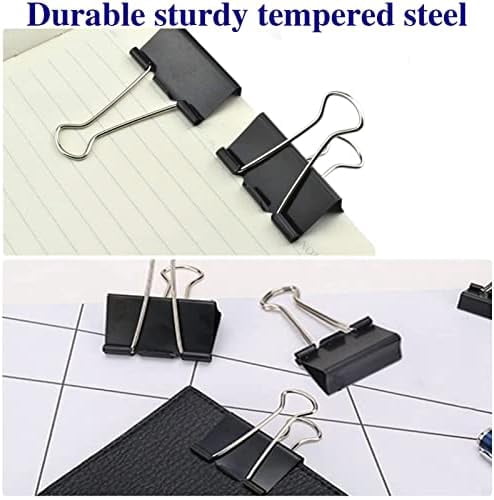 Large Binder Clips 2 Inch (72 Pack), Extra Large Binder Clips Big Paper Clamps Giant Clips for Office and Home Supplies, Black