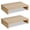Maple, variant on Wood Monitor Stand Riser-2 Pack, 2 Tier Adjustable Monitor Stand Dual Monitor Riser for 2 Monitors/Laptop/PC Black Computer Stand for Desk