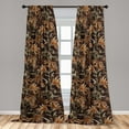 thumbnail image 2 of Floral Window Curtains, Wild Flowers Blooming Watercolor Blurry Effect Vintage Concept, Lightweight Decor 2-Panel Set with Rod Pocket, Pair of - 28"x84", Cinnamon Seal Brown and Sepia, by Ambesonne, 2 of 3
