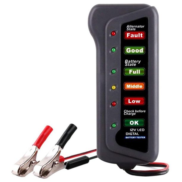 Probador De Batería De Coche De 12V 6 Leds Herramienta De Diagnóstico De Probador De Alternador De Batería De Coche Digital Advancent VI011320-00