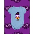 thumbnail image 3 of Cute Witch Girl Pumpkin Costume Bodysuit Infant -Image by Shutterstock,  Newborn, 3 of 4