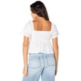 thumbnail image 3 of Celebrity Pink Women's Embroidered Eyelet Peplum Top, Sizes XS-XXXL, 3 of 7