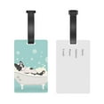 thumbnail image 5 of Sikiie French Bulldog Taking a Bath Luggage Tags Privacy Cover ID Label Suitcase Tags Identifiers For School Bags,Suitcases, 5 of 7