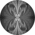 thumbnail image 1 of Ahgly Company Machine Washable Indoor Round Transitional Charcoal Black Area Rugs, 5' Round, 1 of 7