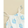 thumbnail image 4 of Bagilaanoe Newborn Baby Girl Rompers Floral Print Sleeveless Bodysuits 3M 6M 9M 12M 18M Infant Casual One Piece Short Jumpsuit, 4 of 7
