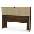 thumbnail image 3 of Polifurniture Madison Full Size Wood Bookcase Headboard, Walnut, 3 of 8