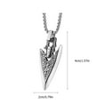 thumbnail image 4 of MasteelfCA Collier Homme 1 Pce Pendentif Chaîne de Cou en Forme d'Épée Décoration Argent, 4 of 7