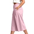 thumbnail image 6 of Levmjia Women High Waisted Pleated Wide Leg Capri Pants Plus Size Elastic Waist Casual Loose Cropped Trousers with Pockets, 6 of 7