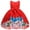 Red, variant on Cartoon Girls Costume Santa Claus Snowflake Bow Forged Printed Princess Dress
