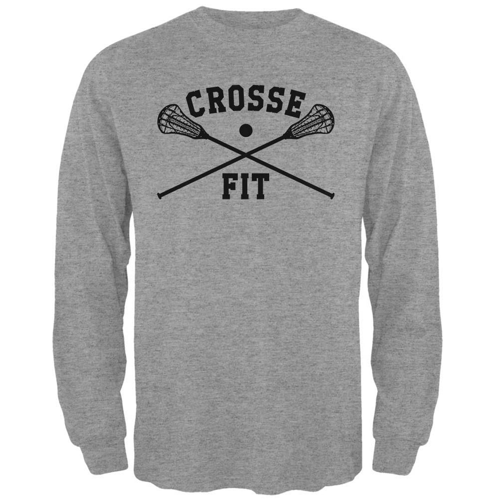 Lacrosse Crosse Fit Mens Long Sleeve T Shirt Heather 3XLG Walmart