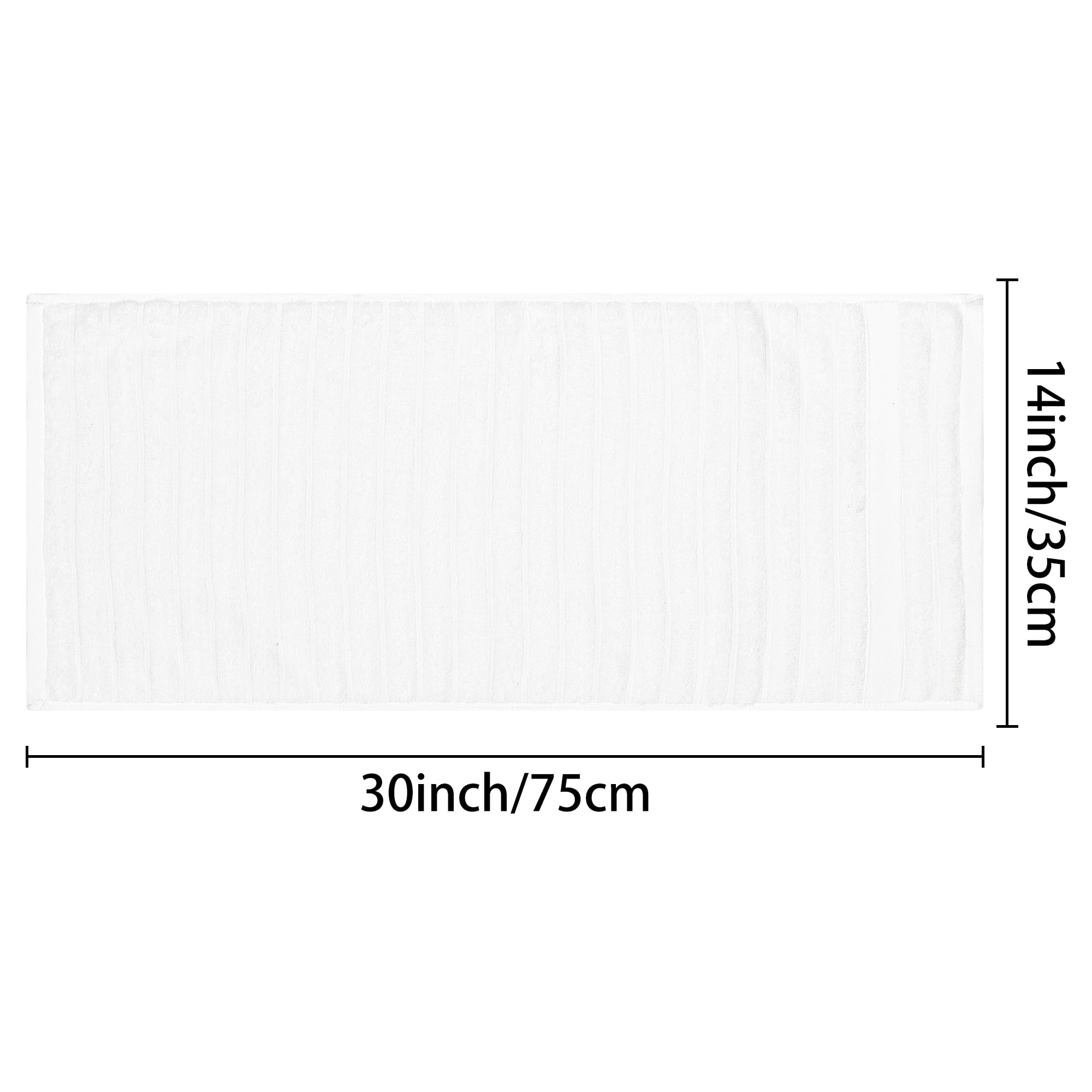 Unique Bargains Cotton Striped Hand Towel for Bathroom 14" x 30"
 White 1