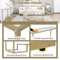 thumbnail image 6 of Spaco 48 Inch 2-Tier Console Table with Tempered Glass Tabletop for Hallway-Golden, Entryway Table Hallway Table, Storage-Friendly Hallway Table for Foyer & Entry Spaces, 6 of 7