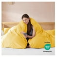 thumbnail image 3 of KriKac Yellow Duvet Cover Queen Size - Soft Double Brushed Queen Duvet Cover Set, 3 Piece, with Button Closure, 1 Duvet Cover 90x90 inches and 2 Pillow Shams, 3 of 9