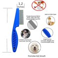 thumbnail image 2 of Peine antipulgas para perros (paquete de 3), con pasador de acero inoxidable, para el cuidado de perros y gatos, garrapatas y piojos, juego de 3 peines azules, 2 of 4