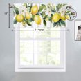 thumbnail image 4 of Yellow Lemon Printed Window Curtains Valances Watercolor Cute Fruit Flowers Window Valance for Living Room Bedroom, Kitchen Valance Rod Pocket Window Curtain 54 by 18 in, 1 Panel, 4 of 6