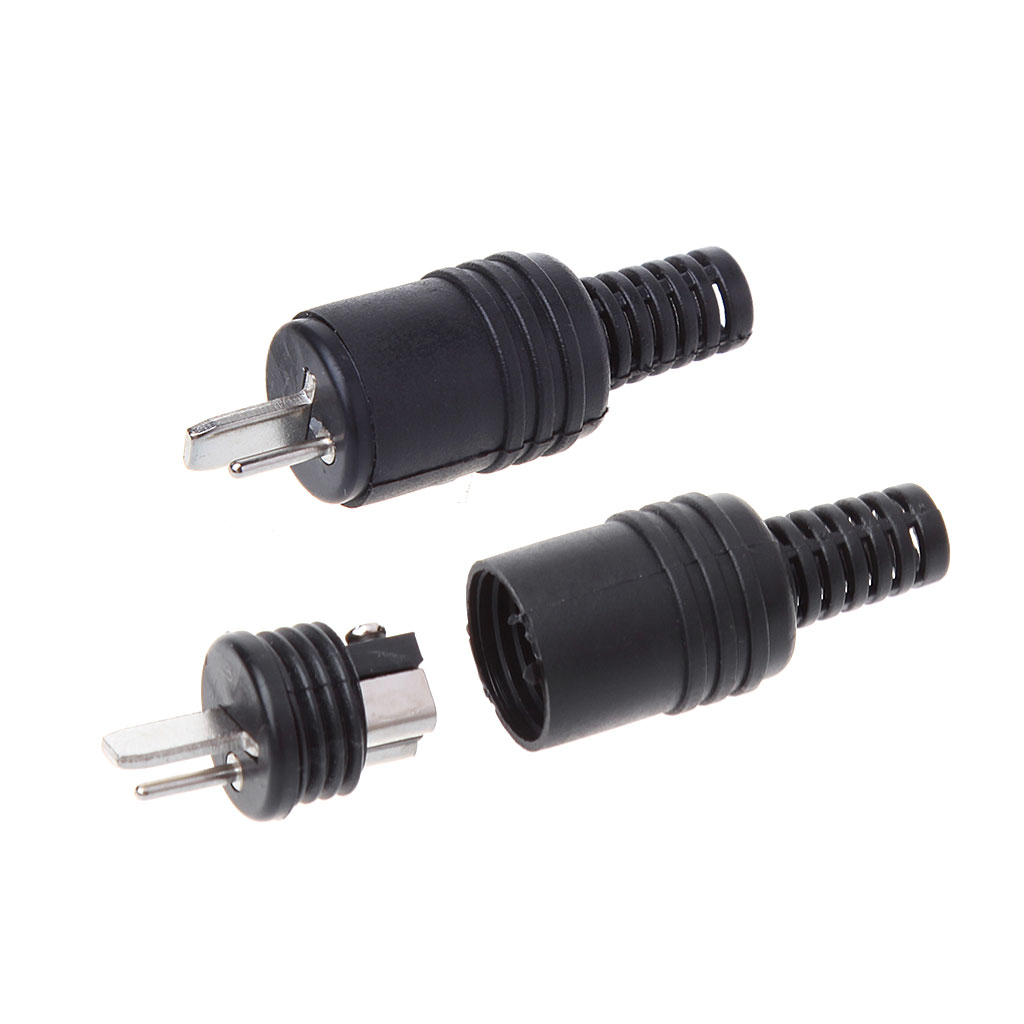 10 Pcs 2 Pin DIN Speaker Plug 2-Pin Plug Hifi Loudspeaker Cable Solder Connector - image 5 of 6