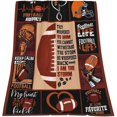 thumbnail image 6 of Football Blanket for Boys Cozy Warm Fluffy Football Fleece Throw Blanket Plush Soft Football Stuff Decor Sports Lightweight Flannel Gifts Blankets for Adult Kids 50"X40", 6 of 6