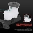 thumbnail image 3 of A-Premium Brake Master Cylinder with Reservoir and Cap Compatible with Honda Vehicles - Civic EX 1997-1998 - Replace OE# 46100S04L51, 46100S04L53, 3 of 8