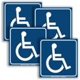thumbnail image 1 of GHSDFBB Autocollants pour Signes de Handicap, Lot de 4, 3x3 Pouces, Autocollant pour Fauteuil Roulant, Vinyle Auto-Adhésif Premium, Laminé, Intérieur et Extérieur, 1 of 6