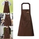 thumbnail image 5 of Delantal impermeable con lazos en la cintura y cuello, delantal de chef con pechera impermeable para pintar y cocinar. Café, 5 of 9