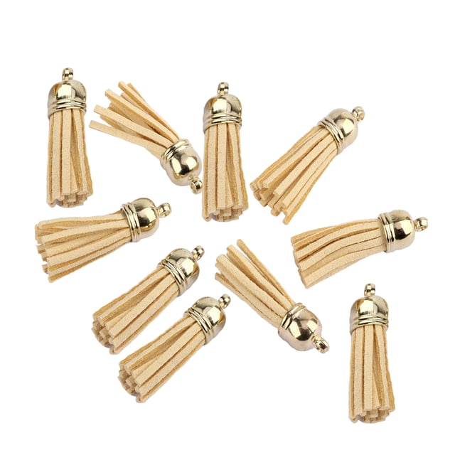 Toystoory 10 piezas de dijes de llavero, borlas, accesorios de decoración, suministros para encontrar, accesorios artesanales, accesorios para Artesanía Bronceado suave