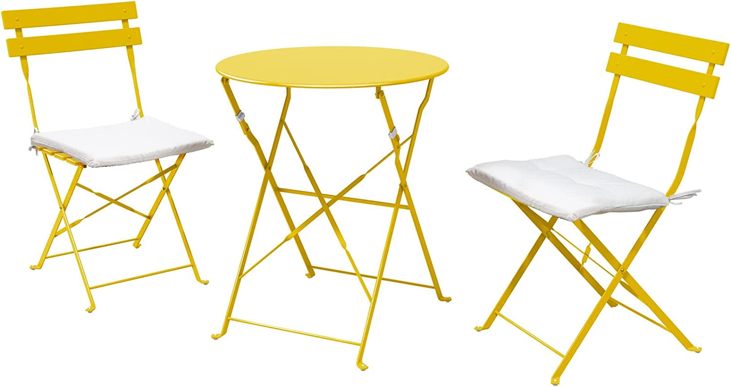 Terrace Premium Steel Patio Bistro Set Folding Outdoor Patio Furniture