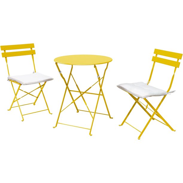 Terrace Premium Steel Patio Bistro Set Folding Outdoor Patio Furniture