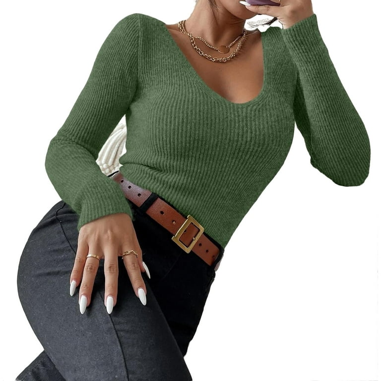 Womens army green clearance sweater