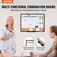 thumbnail image 2 of VEVOR 24"x 18" Monthly Calendar Whiteboard & Cork Board Combo with Aluminum Frame – 2-in-1 Magnetic Dry Erase Bulletin Board for Wall Mount – Ideal for School, Home, Office, 2 of 9