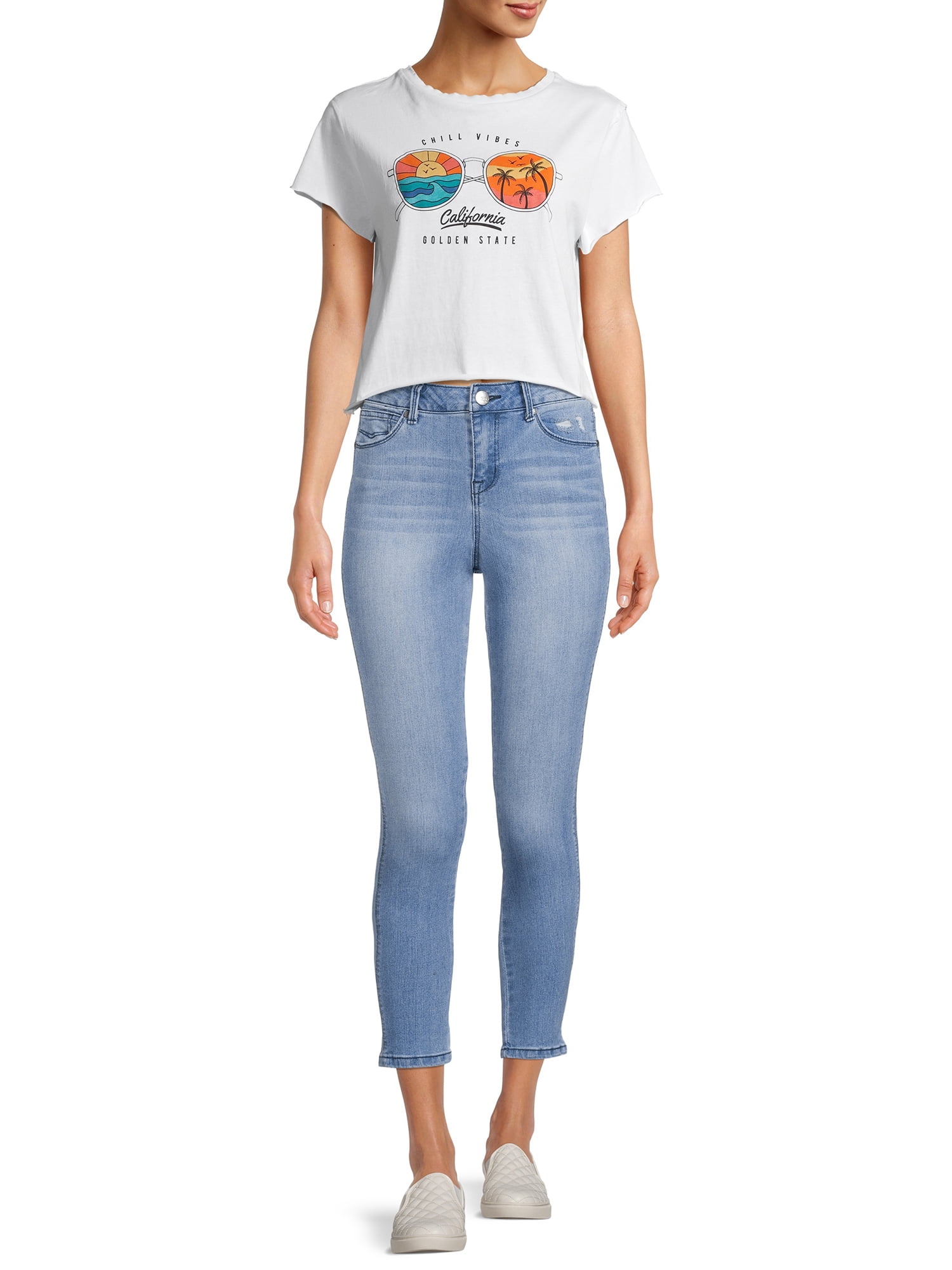 Astor Denim Women s Junior High Rise Ankle Jeans Walmart