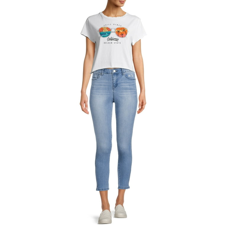 Astor Denim Women s Junior High Rise Ankle Jeans Walmart