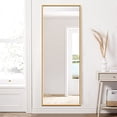 thumbnail image 4 of NeuType Full Length Mirror Floor Mirror with Standing Holder BedroomLocker Room StandingHanging Mirror Dressing Mirror Wall-Mounted Mirror (Titanium gold), 4 of 6