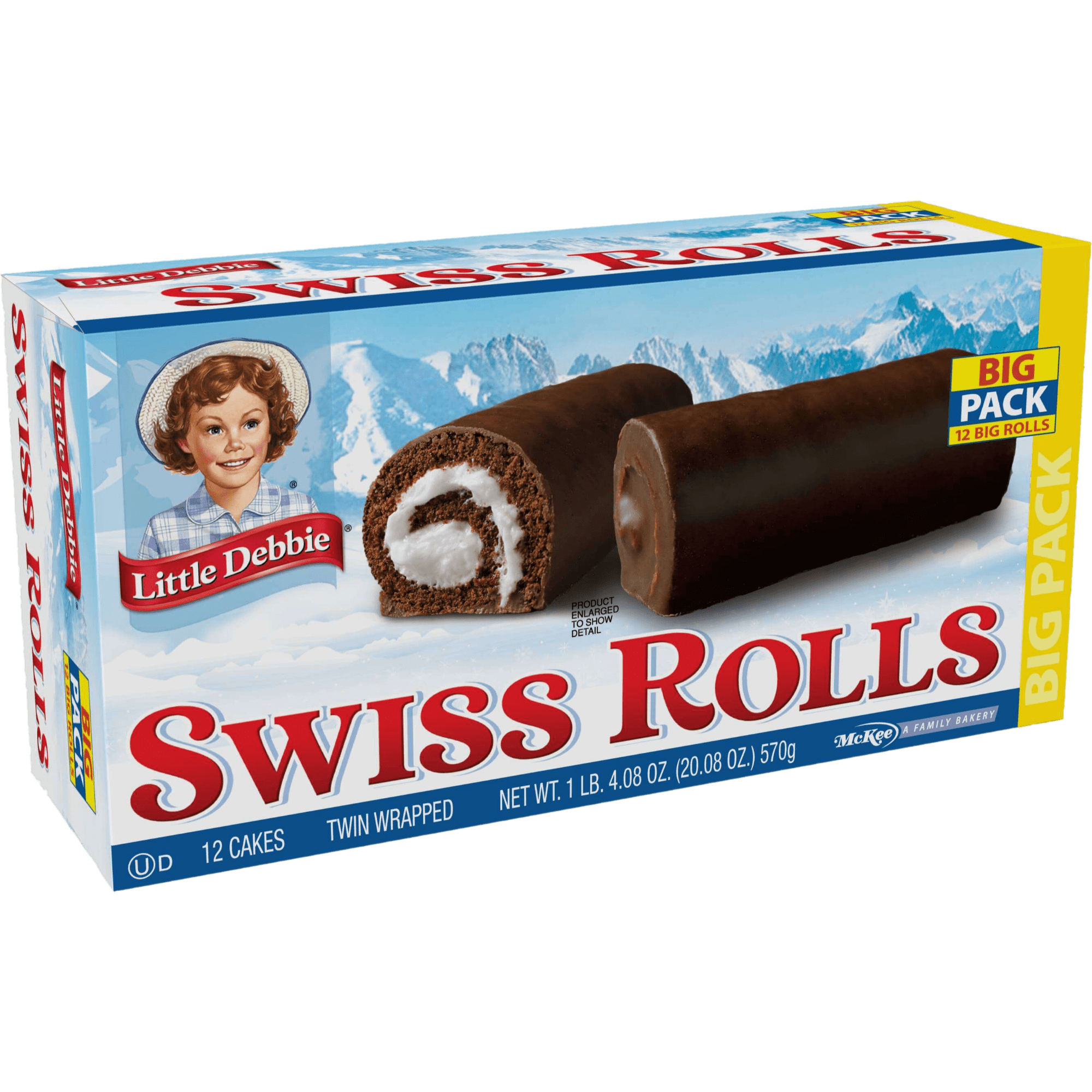 Little Debbie Big Pack Variety Bundle | One Big Pack Box Each of Oatmeal Crème Pies, Honey Buns, Swiss Rolls, Fudge Rounds, Cosmic Brownies and Nutty Buddy