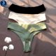 thumbnail image 2 of Tanga de algodón acanalado sin costuras para mujer, 3 uds., bragas de Bikini de cintura baja simples para mujer, ropa interior deportiva para chicas de talla grande Dengxun unisex, 2 of 2