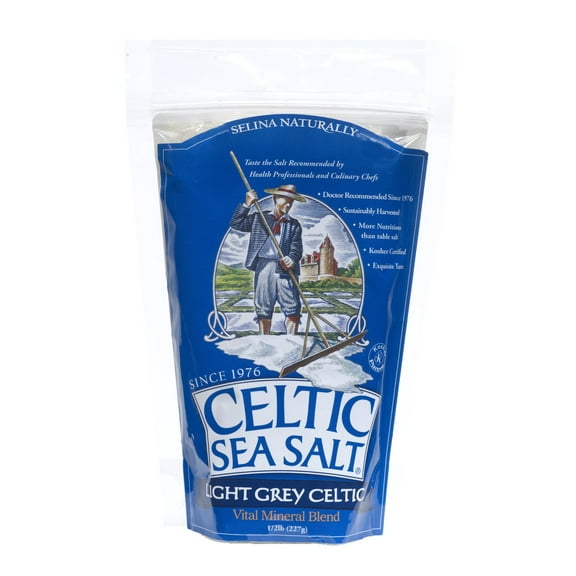 Celtic Sea Salt, Light JMS2 Grey Pouch, 8 oz