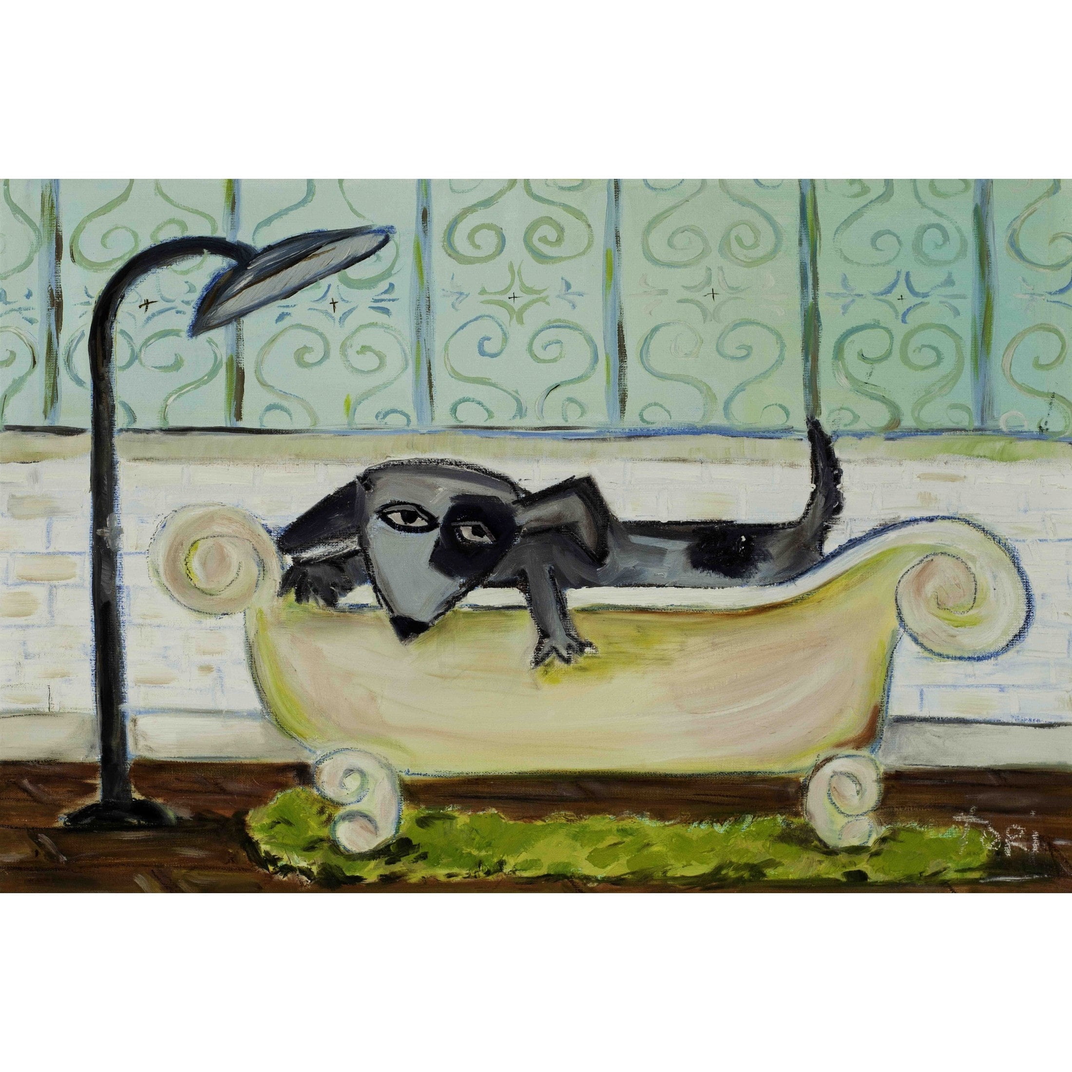 Marmont Hill Dog Bath Canvas Wall Art