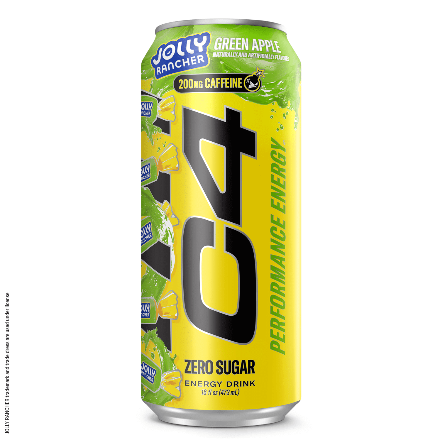 C4 Performance Energy Drink, Jolly Rancher Green Apple, 16 fl oz Single Can