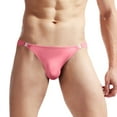 thumbnail image 1 of 5 Pack Men's Underwear Briefs Fit Translucent Ice Silk Low Waist Buckle G String T Panties, 1 of 5
